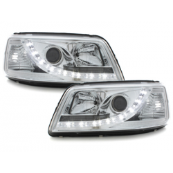 Phares D-LITE VW T5 03-09 avec Feux Diurne  Chrome