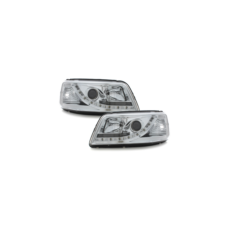 Phares avec feux diurnes VW T5 03-09 Chrome