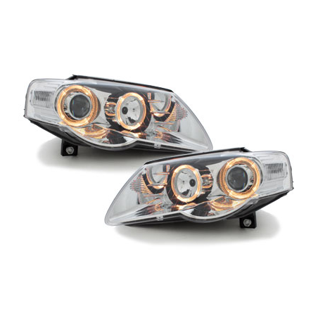 Phares DAYLINE VW Passat 3C Anneaux LED look chrome