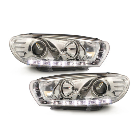 Phares bande LED VW Scirocco III 08 - (Optique Xénon) chrome