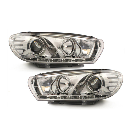 Phares bande LED VW Scirocco III 08 - (Optique Xénon) chrome