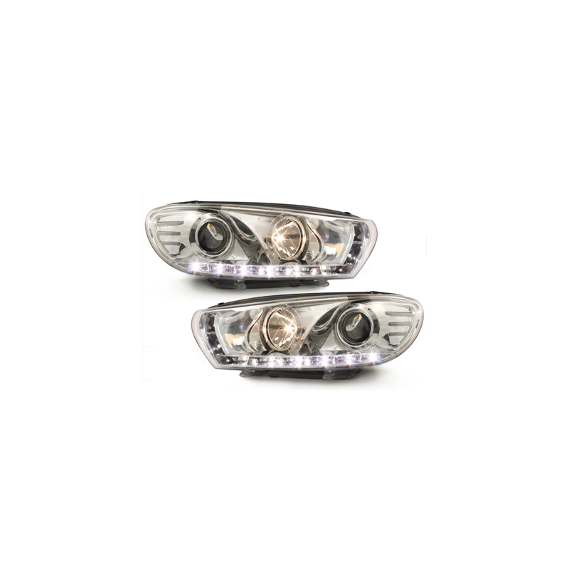 Phares bande LED VW Scirocco III 08 - (Optique Xénon) chrome
