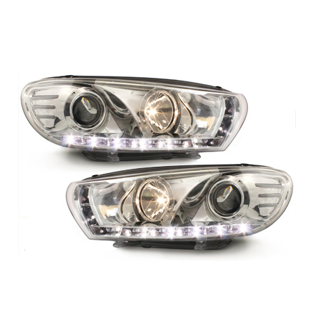 Phares bande LED VW Scirocco III 08 - (Optique Xénon) chrome