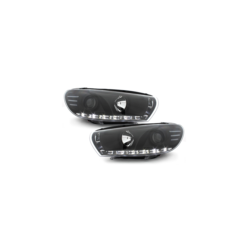Phares bande LED VW Scirocco III 08 - (Optique Xénon) Noir