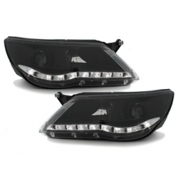 Phares LED DRL VW Tiguan 07-11  Noir