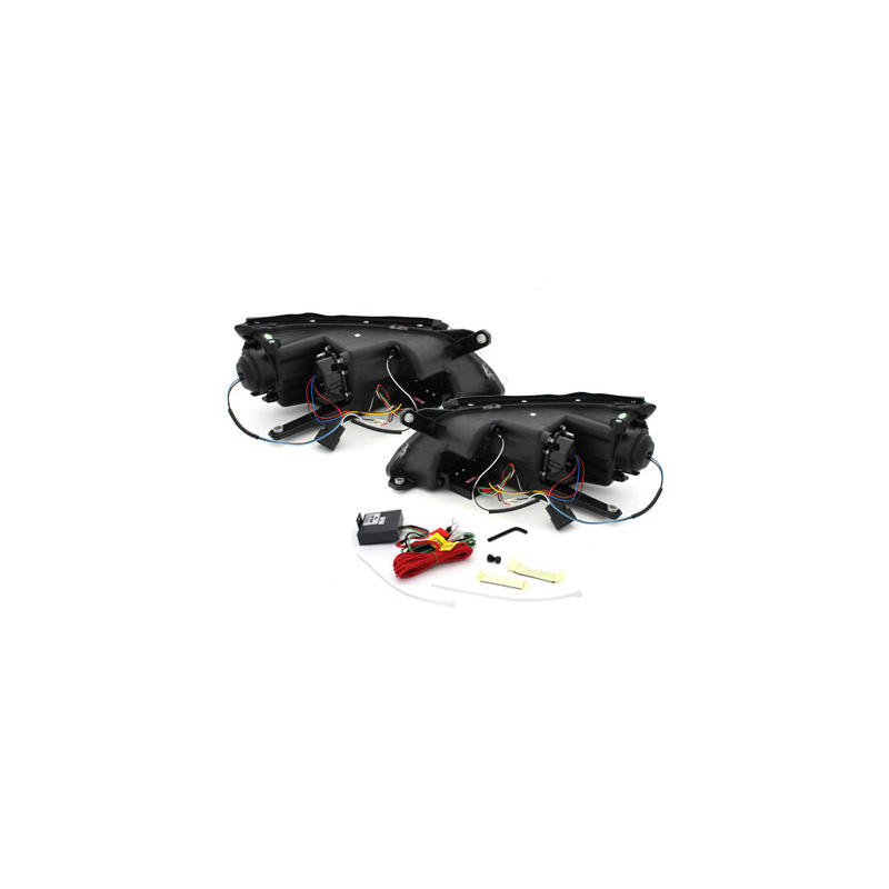 Phares LED DRL VW Tiguan 07-11 Noir