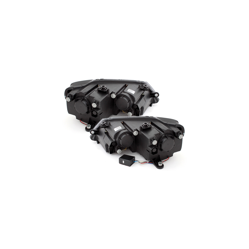 Phares avec feux diurnes VW Jetta 11-13 Noir