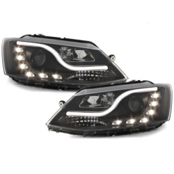 Phares avec feux diurnes VW Jetta 11+ Noir