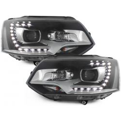 Phares avec feux diurnes VW T5 GP 2010+ Noir