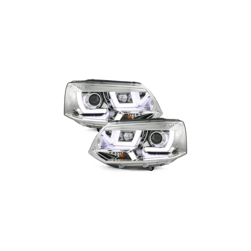 Phares avec feux diurnes VW T5 GP 2010+ Chrome