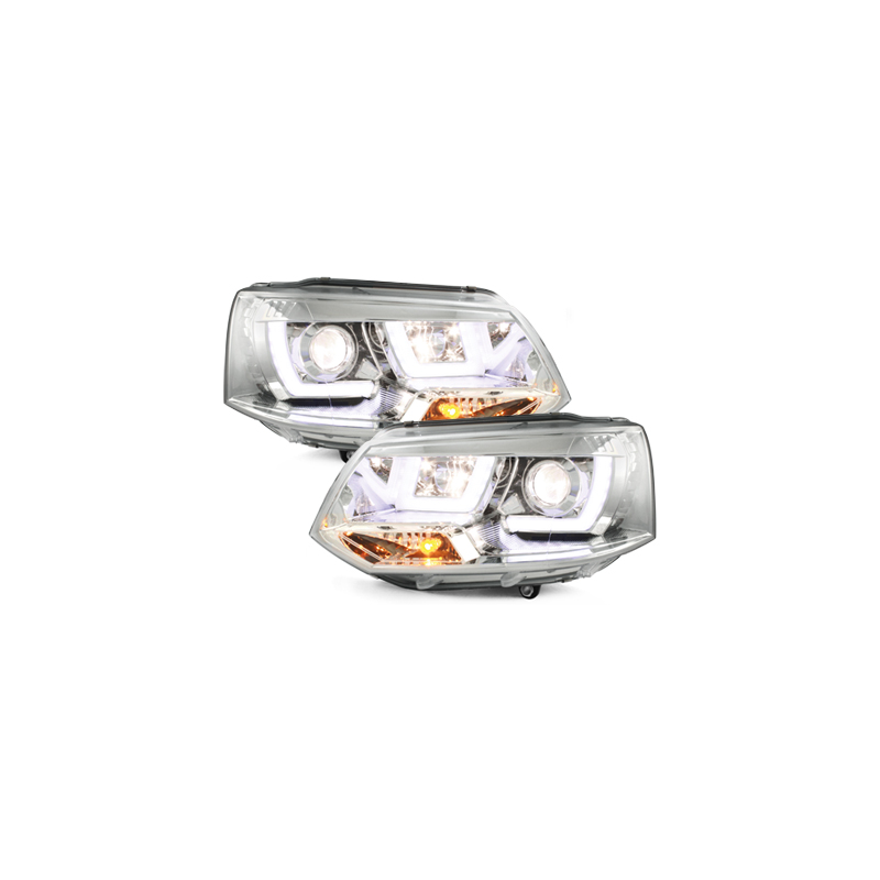 Phares avec feux diurnes VW T5 GP 2010+ Chrome