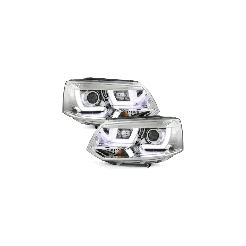 Phares avec feux diurnes VW T5 GP 2010+ Chrome