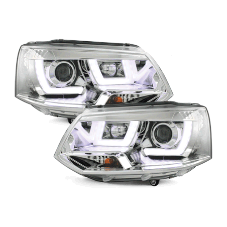 Phares avec feux diurnes VW T5 GP 2010+ Chrome