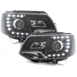 Phares avec feux diurnes VW T5 GP 2010+ Noir
