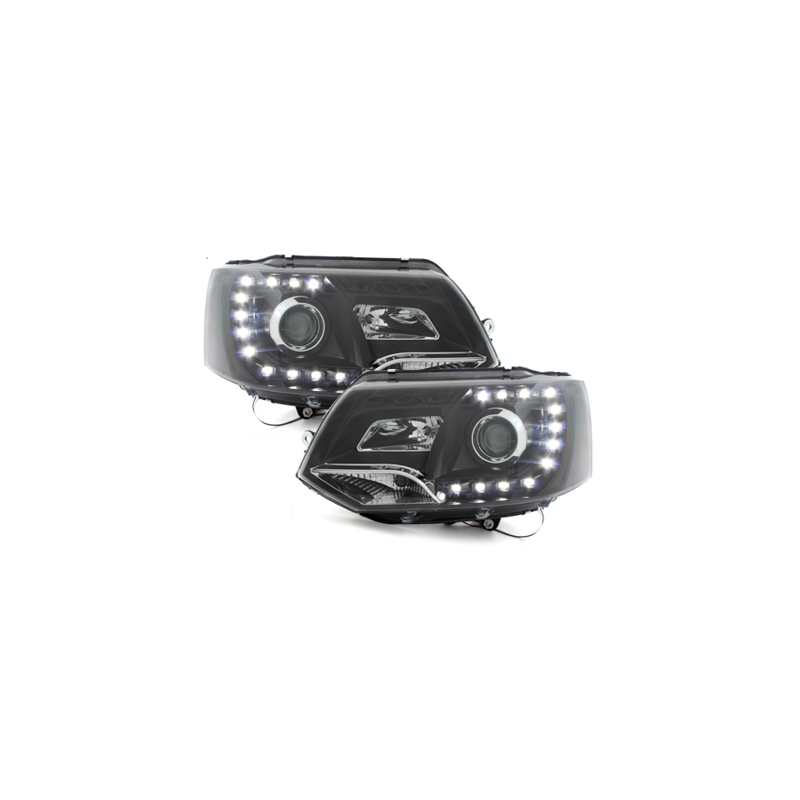 Phares avec feux diurnes VW T5 GP 2010+ Noir