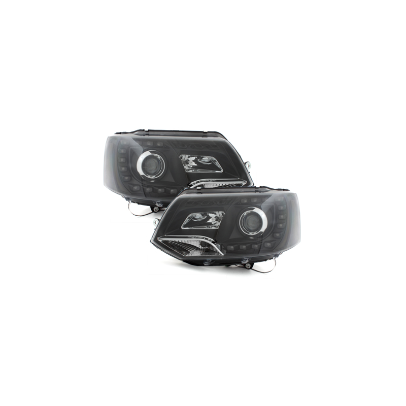 Phares avec feux diurnes VW T5 GP 2010+ Noir