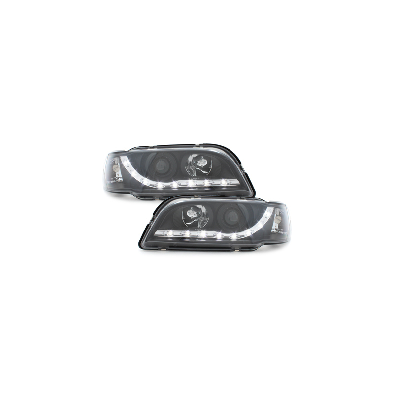 Phares DAYLINE Volvo S/V40 avec Feux Diurne Led  Noir