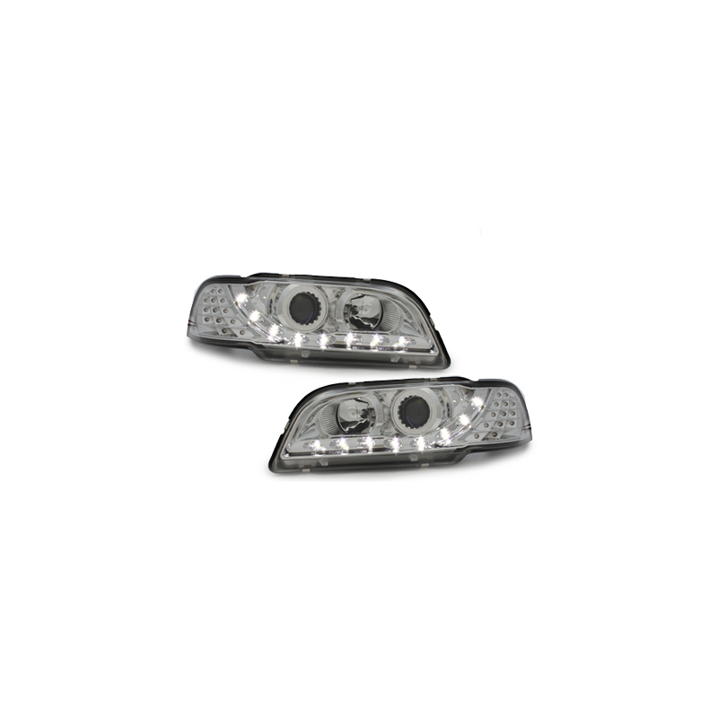 Phares DAYLINE Volvo S/V40 avec Feux Diurne Led  Chrome