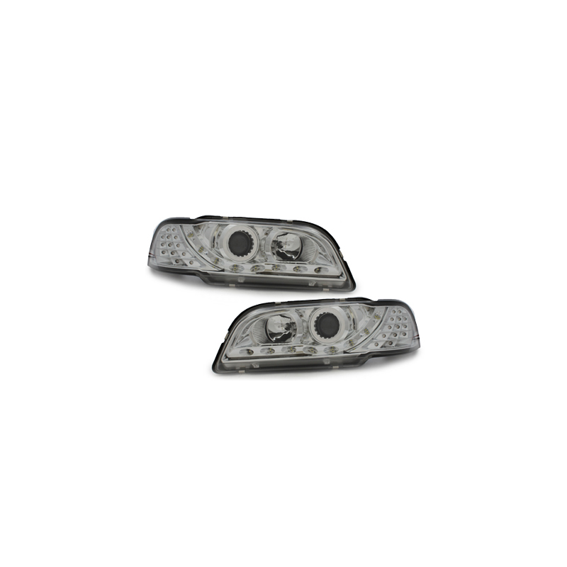 Phares DAYLINE Volvo S/V40 avec Feux Diurne Led  Chrome