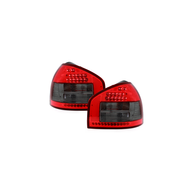 Feux arrière LED Audi A3 8L 96-00_Rouge/Fumé