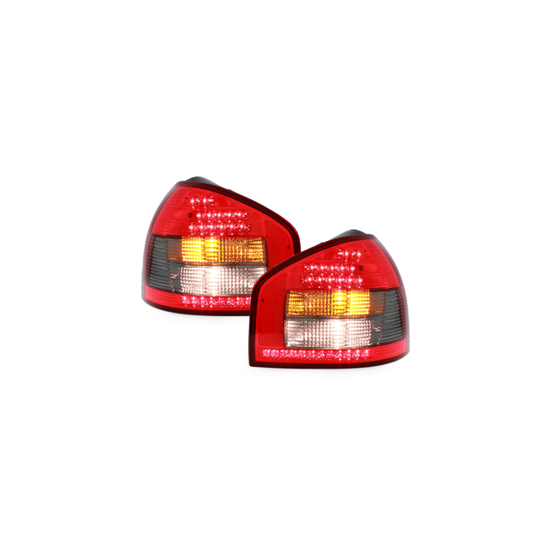 Feux arrière LED Audi A3 8L 96-00_Rouge/Fumé