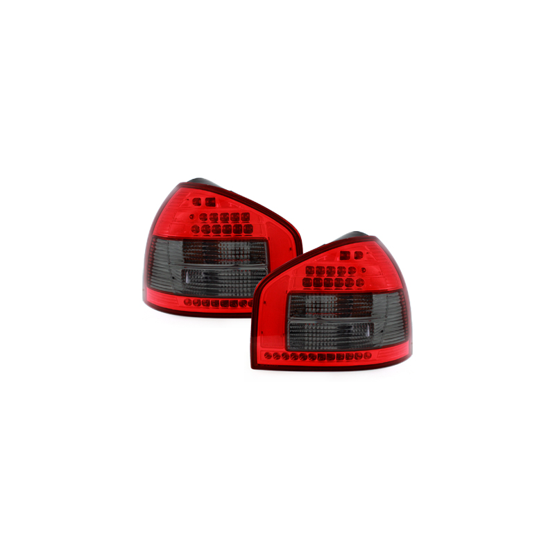 Feux arrière LED Audi A3 8L 96-00_Rouge/Fumé