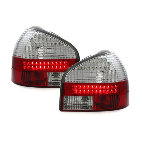 Feux LED Audi A3 8L 09.96-04 rouge / cristal