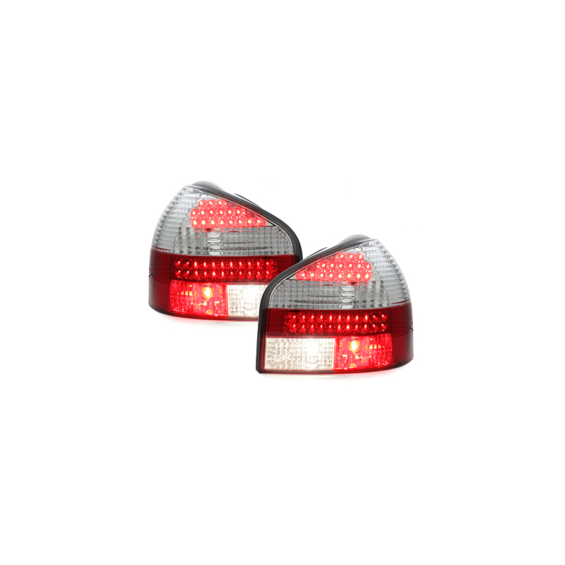 Feux LED Audi A3 8L 09.96-04 rouge / cristal