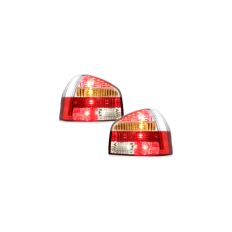Feux Audi A3 8L 09.96-04 Rouge/Chrome