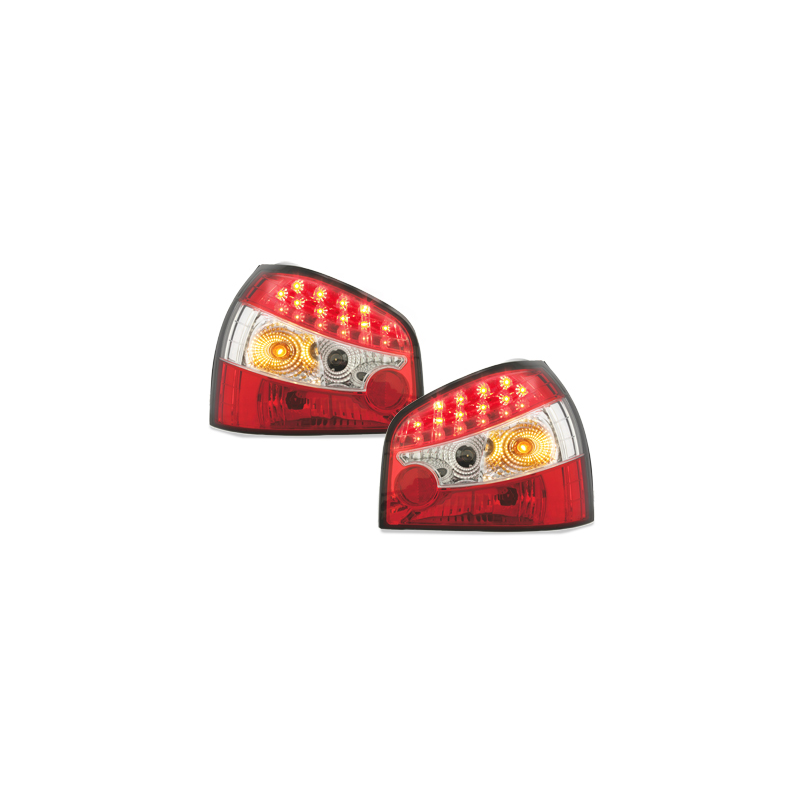 Feux LED Audi A3 8L 09.96-04 rouge / cristal