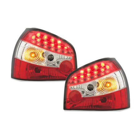 Feux LED Audi A3 8L 09.96-04 rouge / cristal