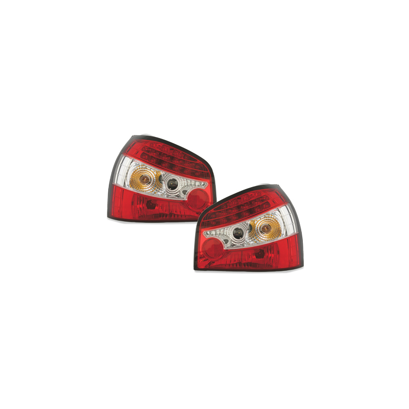 Feux LED Audi A3 8L 09.96-04 rouge / cristal