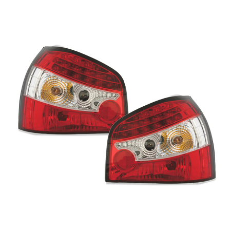 Feux LED Audi A3 8L 09.96-04 rouge / cristal