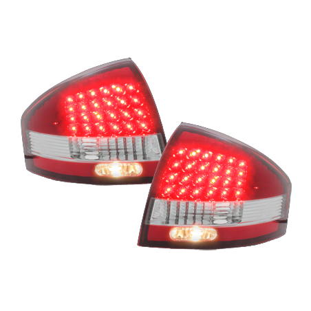 Feux LED Audi A6 97-04 rouge / cristal