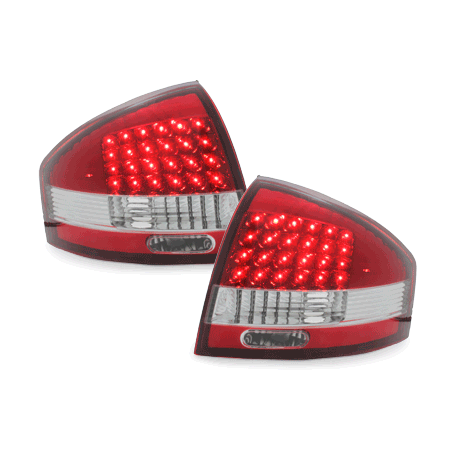 Feux LED Audi A6 97-04 rouge / cristal