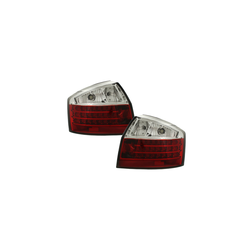 Feux arrière LED Audi A4 8E Berline  01-04-Rouge/Cristal