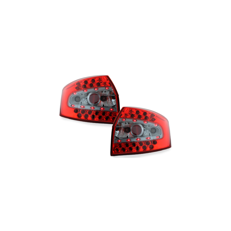 Feux LED Audi A4 8E Berline  01-04 rouge / cristal