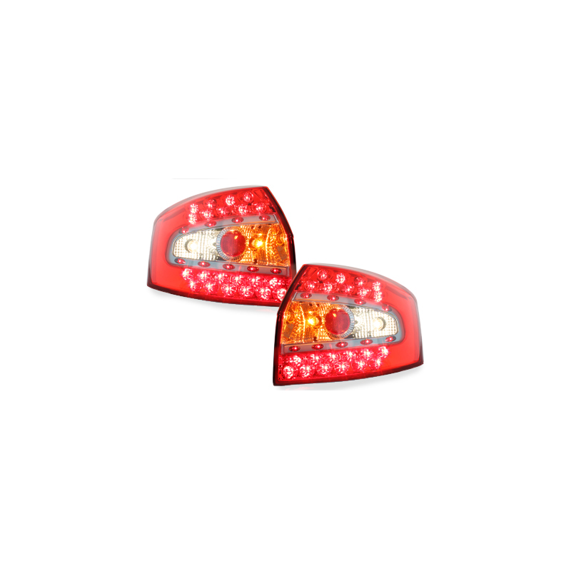 Feux LED Audi A4 8E Berline  01-04 rouge / cristal