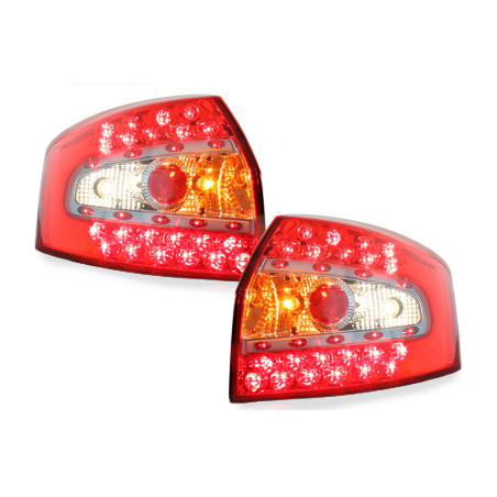 Feux LED Audi A4 8E Berline  01-04 rouge / cristal