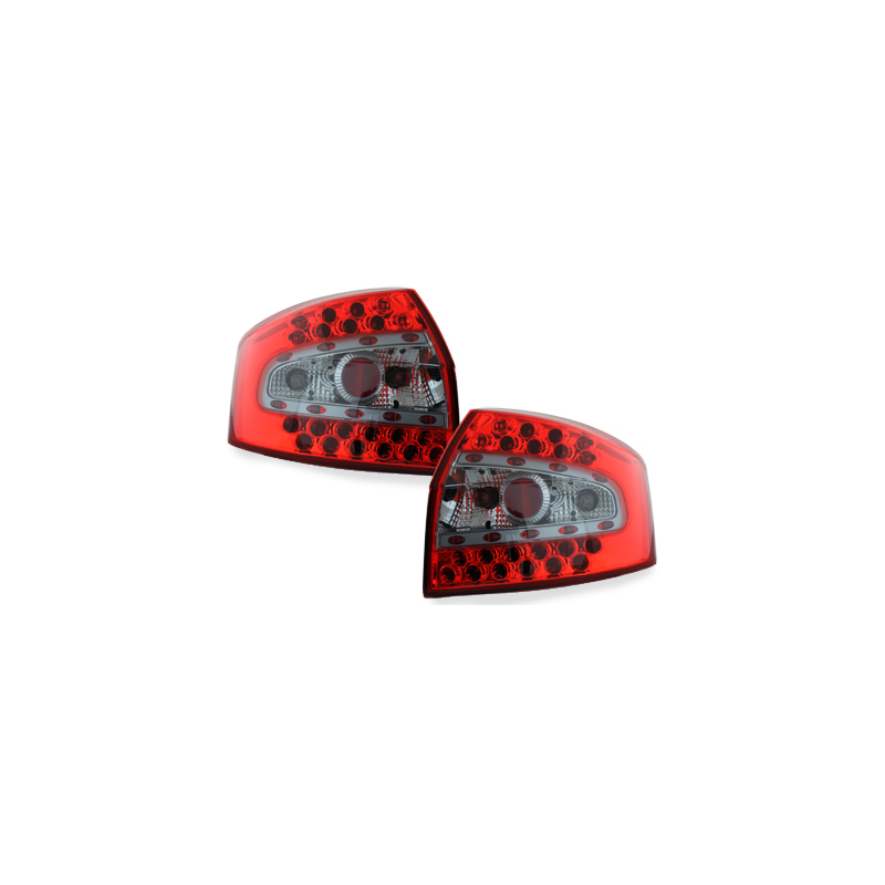 Feux LED Audi A4 8E Berline  01-04 rouge / cristal