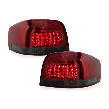 Feux LED Audi A3 8P 03-09 rouge / fumé