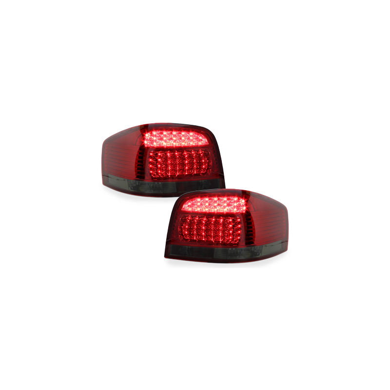 Feux LED Audi A3 8P 03-09 rouge / fumé