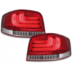 Feux LED Audi A3 8P 03-09 rouge / chrome