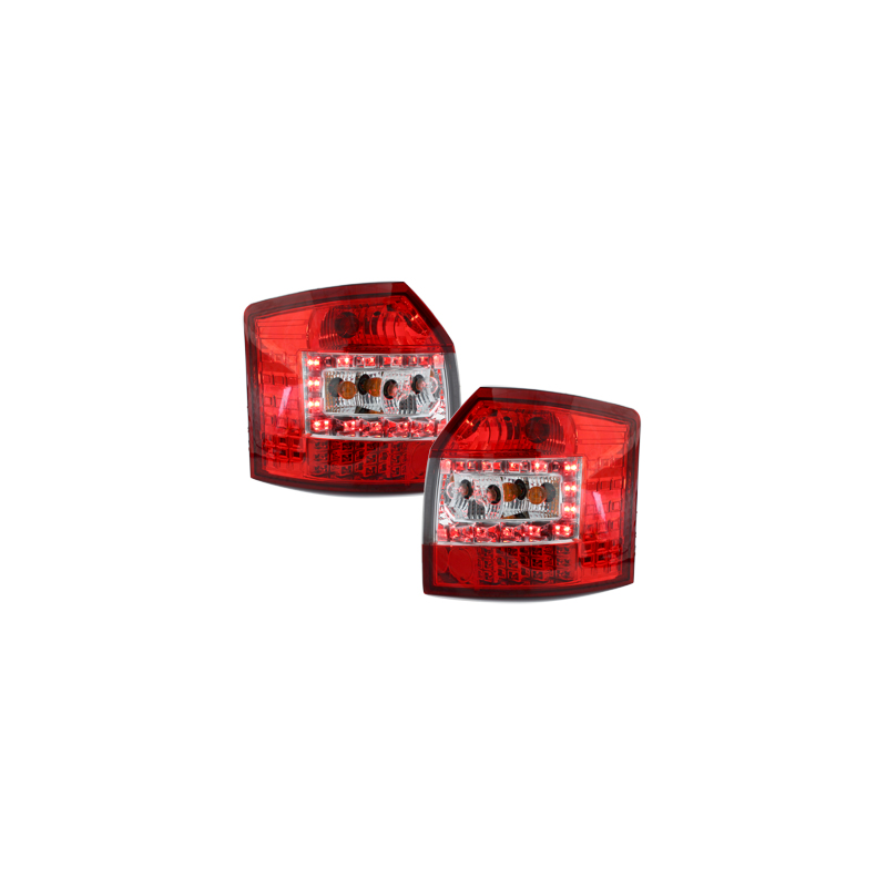 Feux LED Audi A4 B6 8E Avant 01-04  Rouge/Cristal