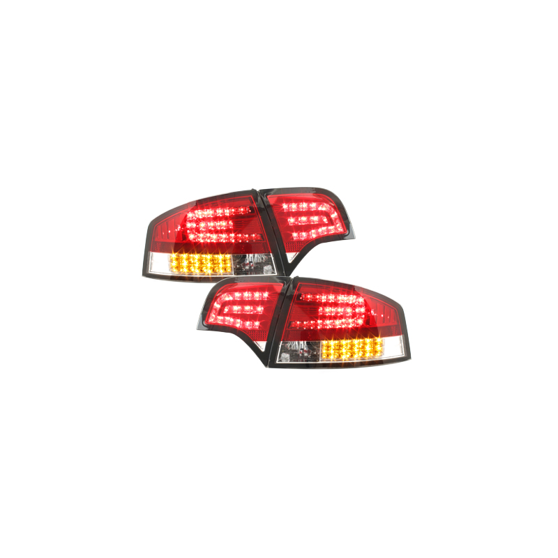 Feux LED Audi A4 B7 Berline 04-08 Clignotants LED rouge / cristal