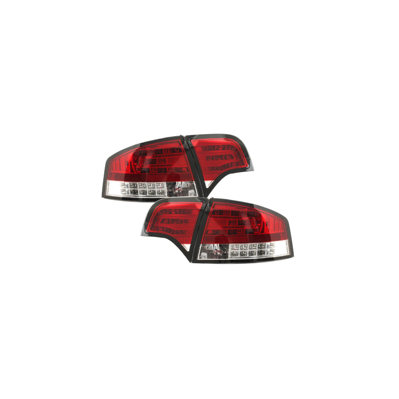 Feux LED Audi A4 B7 Berline 04-08 Clignotants LED rouge / cristal