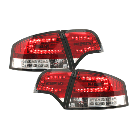 Feux LED Audi A4 B7 Berline 04-08 Clignotants LED rouge / cristal