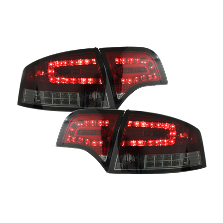 Feux LED Audi A4 B7 Berline 04-08 Clignotants LED rouge / fumé