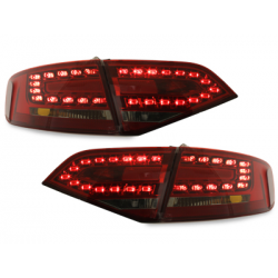 Feux LED Audi A4 B8 8K Berline  07+  rouge / fumé