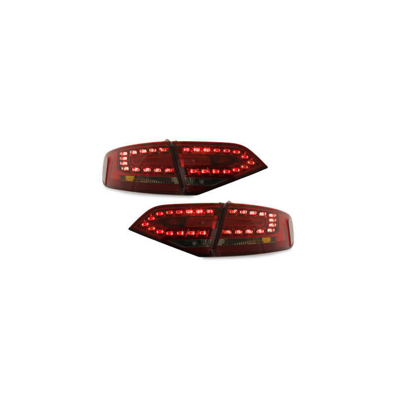 Feux LED Audi A4 B8 8K Berline  07+  rouge / fumé